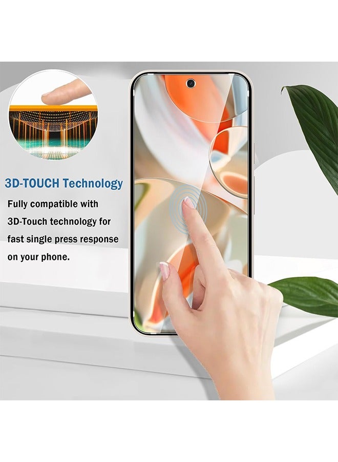 2 Pcs Screen Protector for Google Pixel 9 Pro XL Tempered Glass Support Fingerprint Unlocking Full Coverage HD Clear Scratch-Resistant Anti-Fingerprint - Image 5